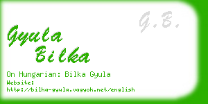 gyula bilka business card